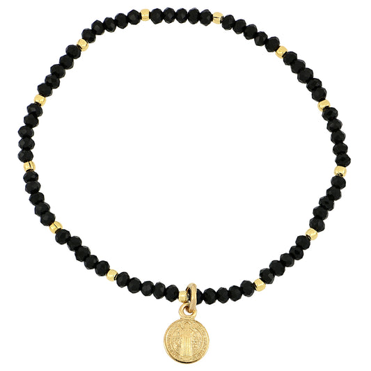 PULSERA SAN BENITO COLGANTE ELÁSTICA DE CRISTAL