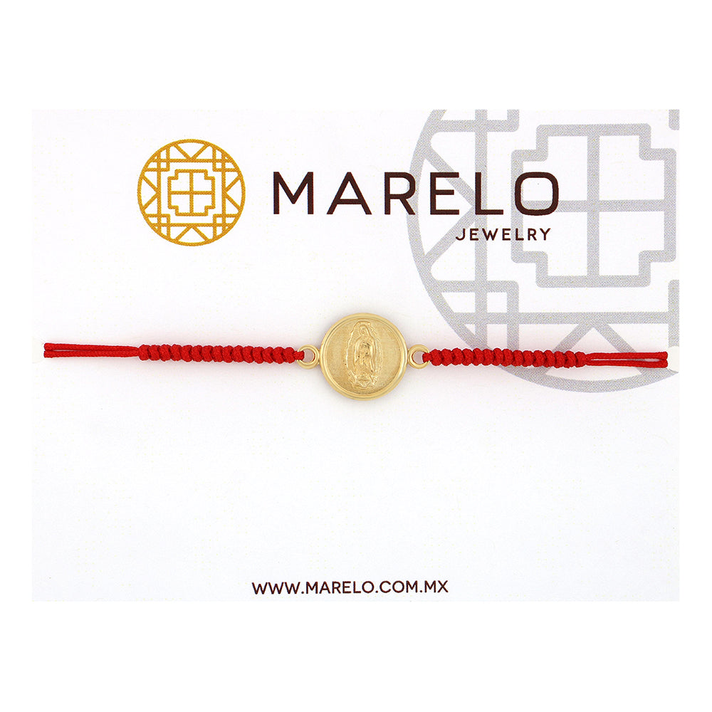 PULSERA VIRGEN DE GUADALUPE REDONDA HILO AJUSTABLE