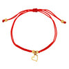 PULSERA DIJE DE CORAZÓN HILO