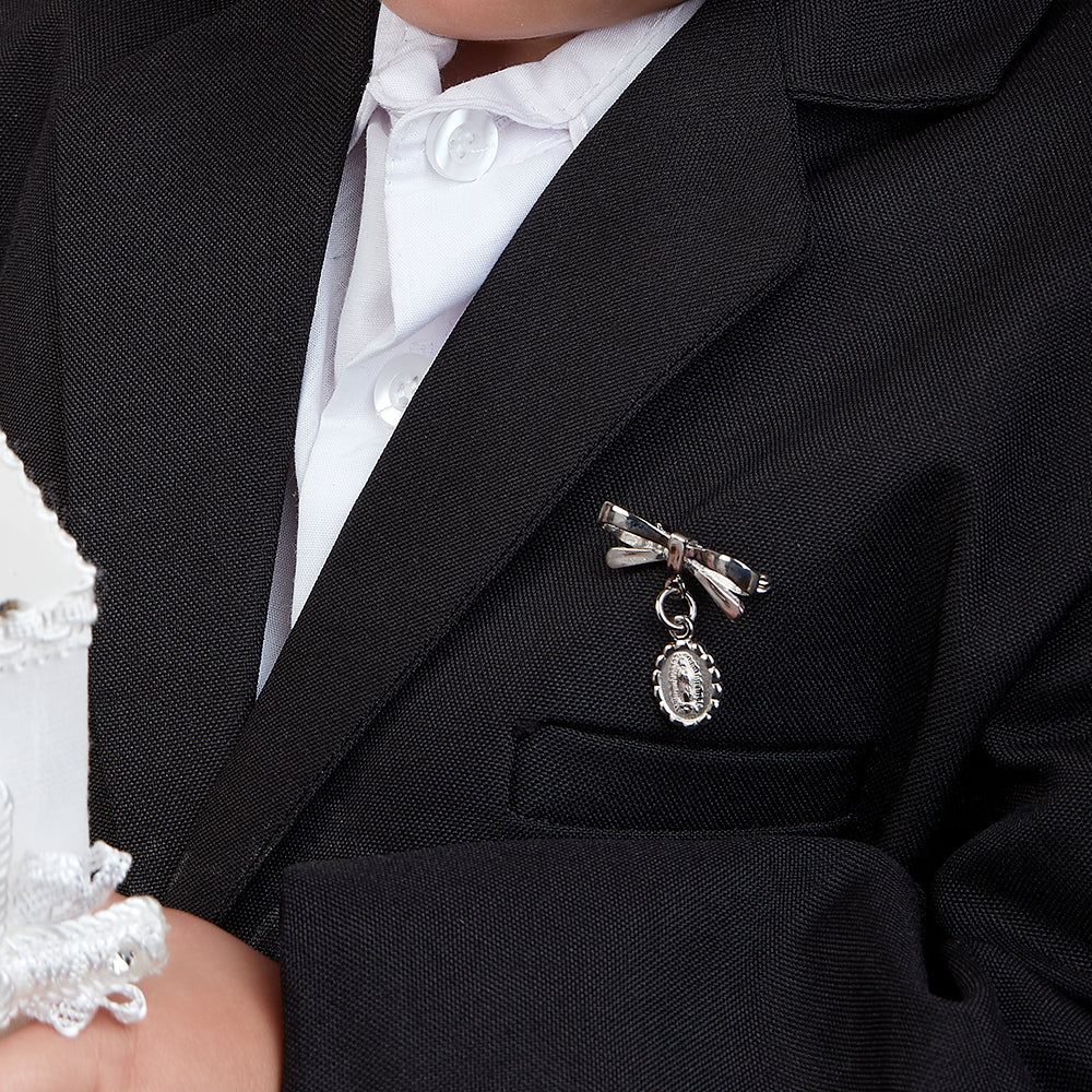 MOÑO FISTOL SAM CON MEDALLA VIRGEN DE GUADALUPE