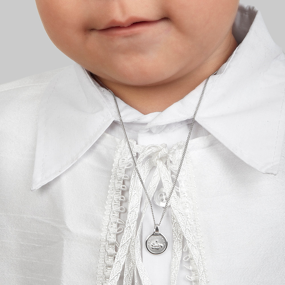 MEDALLA BAUTIZO REDONDA BISEL LISO 7