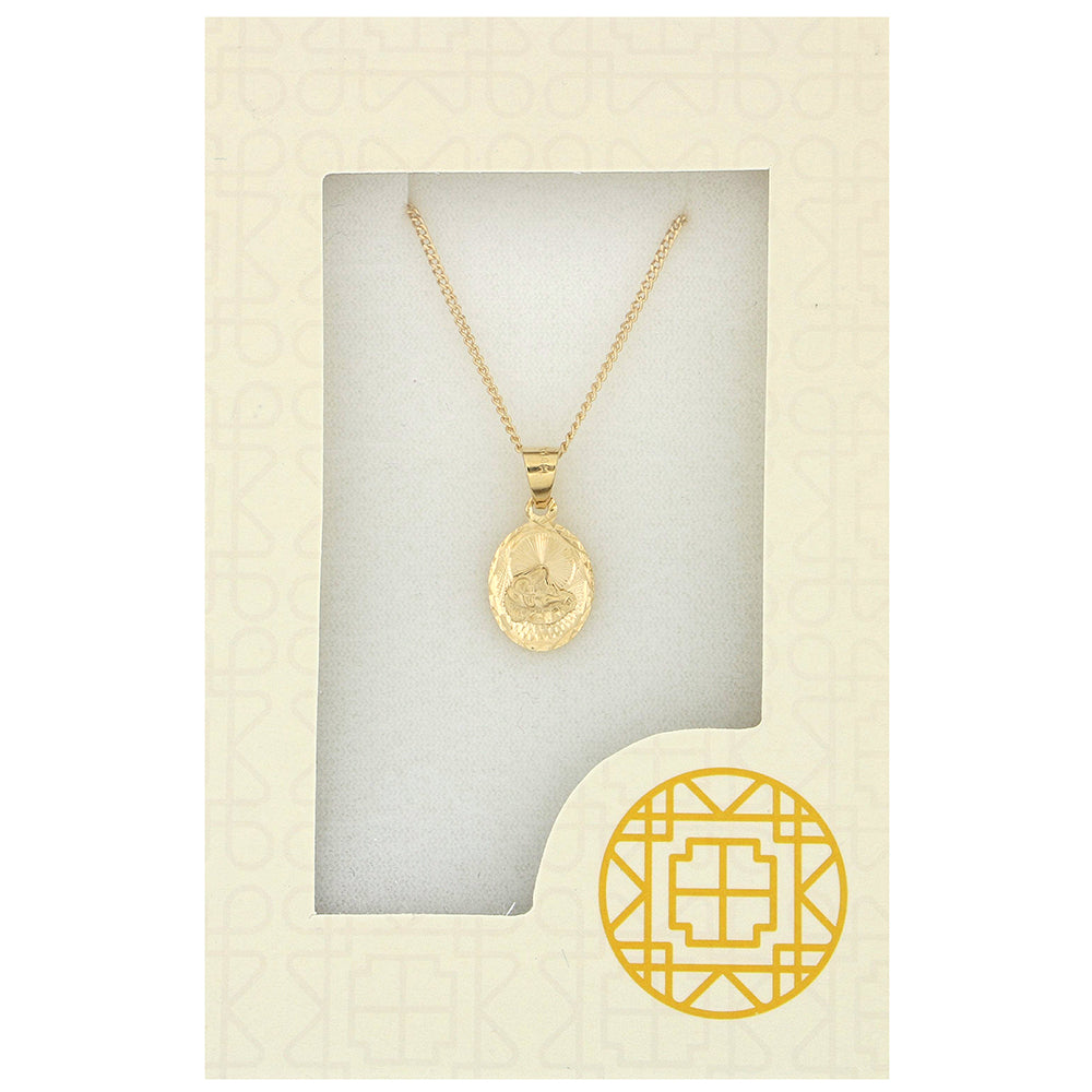 MEDALLA BAUTIZO OVAL 7 NIÑO EN EL PESEBRE CMBZ4