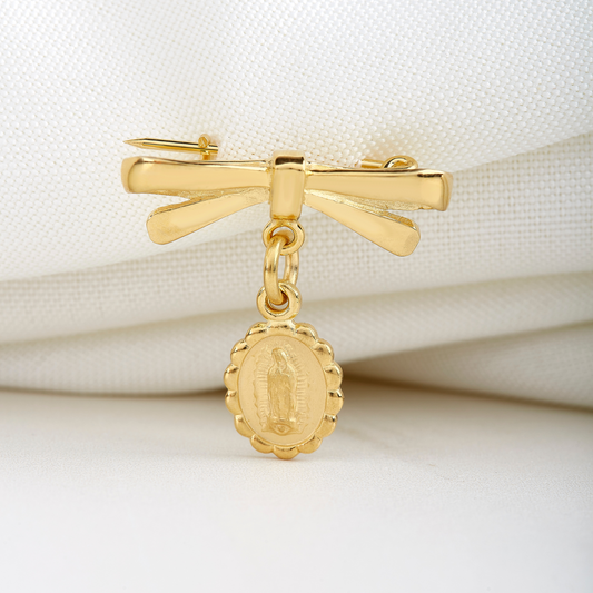 MOÑO FISTOL SAM CON MEDALLA VIRGEN DE GUADALUPE