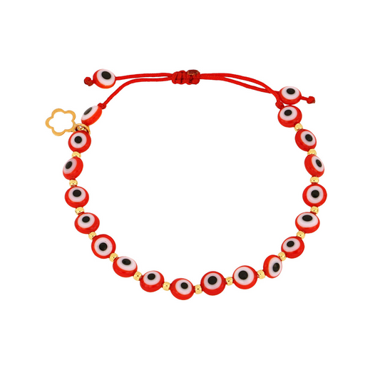 PULSERA OJO TURCO CON DIJE HILO AJUSTABLE