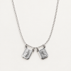 Collar Escapulario Virgen de Guadalupe y Sagrado Corazón Plata Ley .925 con Baño de Rodio | Hecho en México