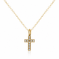 Collar Dije Cruz Chapa Oro Con Zirconias Mujer  Marelo CZ49C
