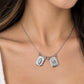 Collar Escapulario Virgen de Guadalupe y Sagrado Corazón Plata Ley .925 con Baño de Rodio | Hecho en México