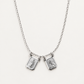 Collar Escapulario Virgen de Guadalupe y Sagrado Corazón Plata Ley .925 con Baño de Rodio | Hecho en México